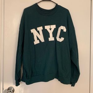 NYC Green Crewneck Sweatshirt